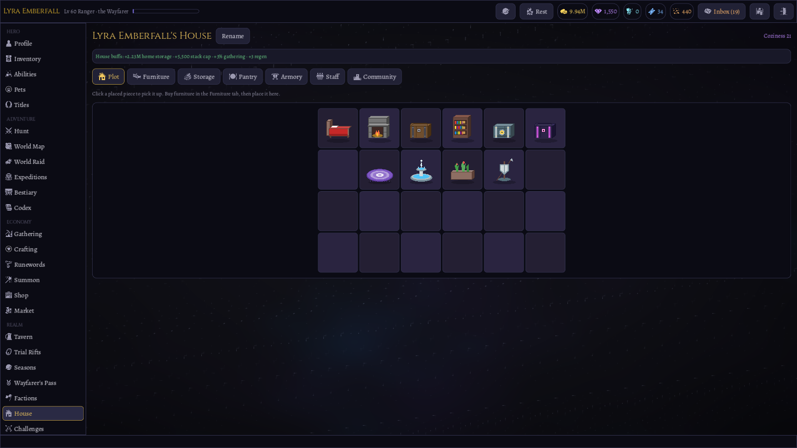 Housing screen