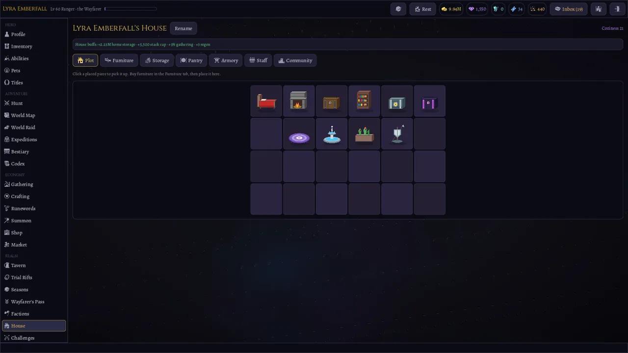 Housing screen