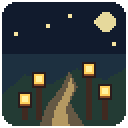 The Lantern Roads pixel vista